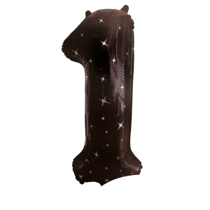 בלון מספר שחור כוכבים