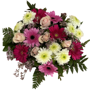 זר חגיגה ורודה