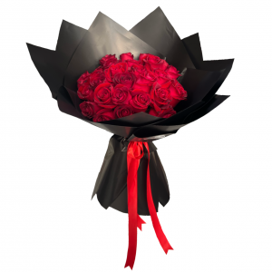 זר ורדים קלאסי שחור