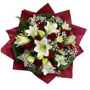 זר ורדים ושושן