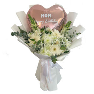 זר בלון עם כיתוב אישי